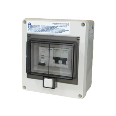 Coffret répartiteur pour local technique piscine - CCEI - Ampères - CID-M 2x16A Courbe C - Pool Planet