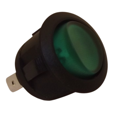 Interrupteur rond voyant vert Ø20mm - Pool Planet