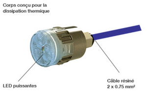 Mini projecteur LED piscine à visser sur le refoulement - mini-Brio - Blanc Froid - 14W - CCEI - Pool Planet
