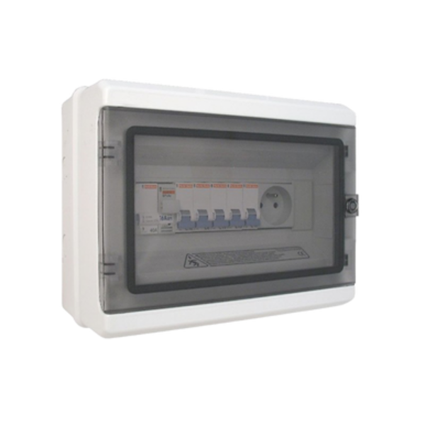 Coffret répartiteur pour local technique piscine - CCEI - Ampères - CLT-M+ 2x10A 1x16A Courbe C + Courbe D - Pool Planet