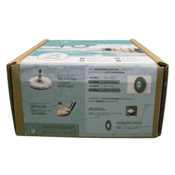 Projecteur LED Brio-Z ZX30 pour niche standard PAR56 - Couleurs RGBW - 30W - CCEI - Pool Planet