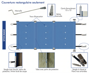 Bâche à barres Premium Aqua Protect sur-mesure - APE - Pool Planet
