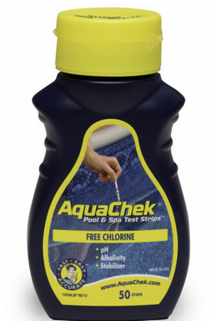 Bandelettes d'analyse 4 en 1 AquaChek Jaune - 50 bandelettes - Pool Planet