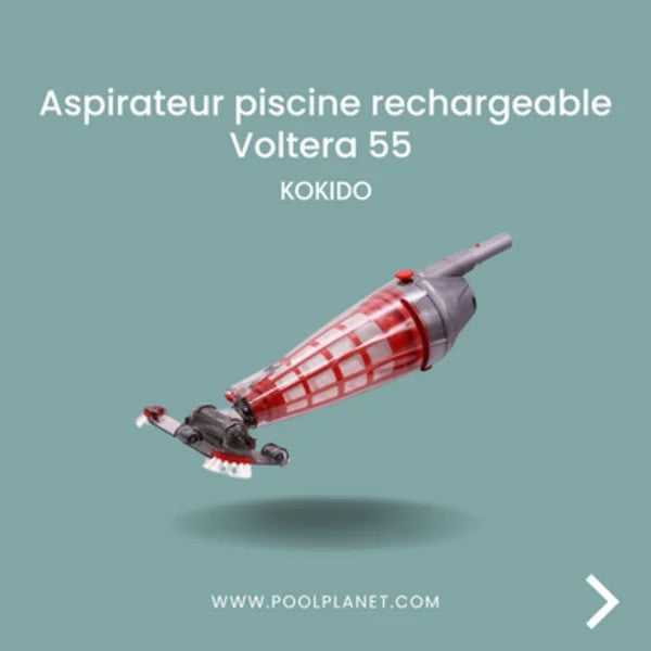 Aspirateur piscine rechargeable TELSA 50 / VOLTERA 55 - KOKIDO - Pool Planet