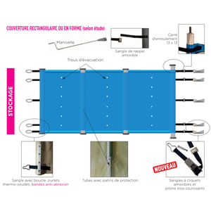 Bâche à barres Perfect Aqua Protect sur-mesure - APE - Pool Planet