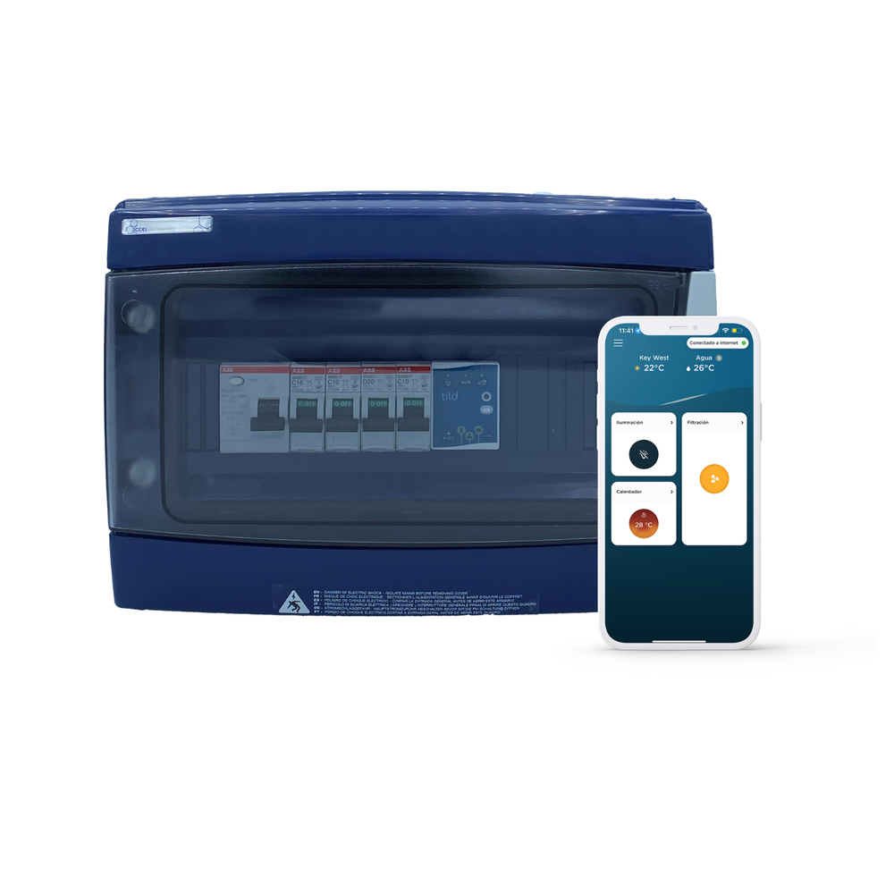 Tild Start VP : coffret électrique connecté et compact - Pool Planet