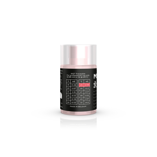 Solution d'étalonnage EC 12,88 mS/cm Meytec pour testeur de sel piscine – Flacon 60 ml